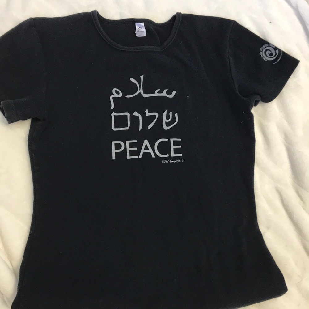 World Peace tee black silver medium